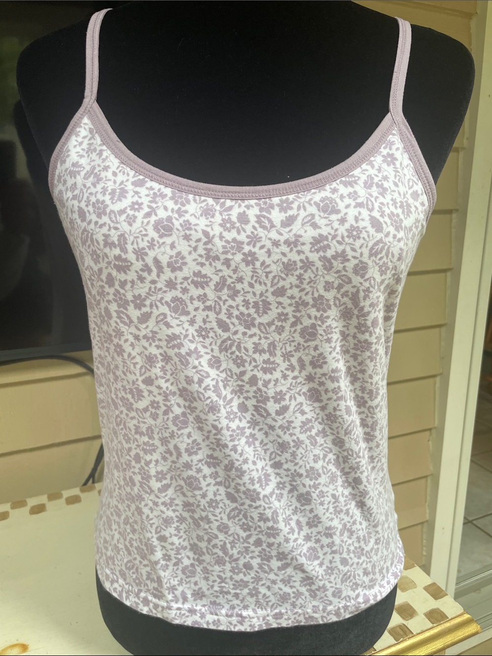 Eddie Bauer Floral Cotton-Camisole Tank Top